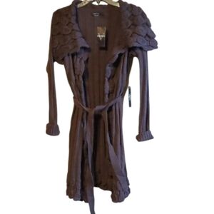 NWT Vertigo Wool Blend Long Cardigan Sweater